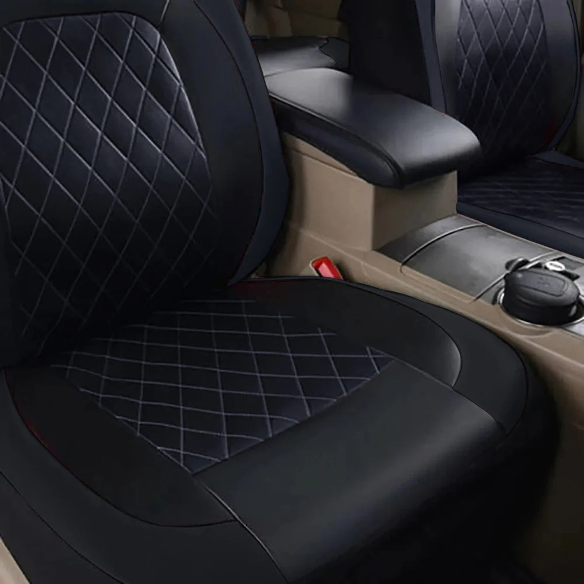 DuraSeat Premium Quilted Car Seat Covers – Waterproof & Universal Fit